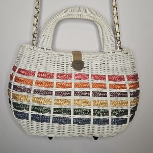 Multicolor Woven Handbag